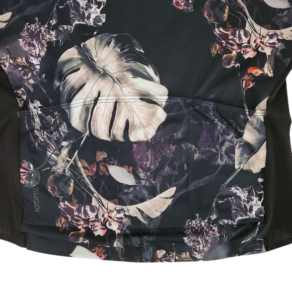SUGOI RS Pro Cycling cycling Jersey Floral Black Medium - Picture 12 of 15